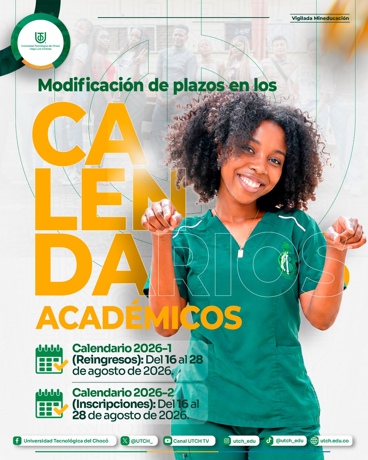 UTCH modifica los plazos de sus calendarios académicos 2026-1 y 2026-2