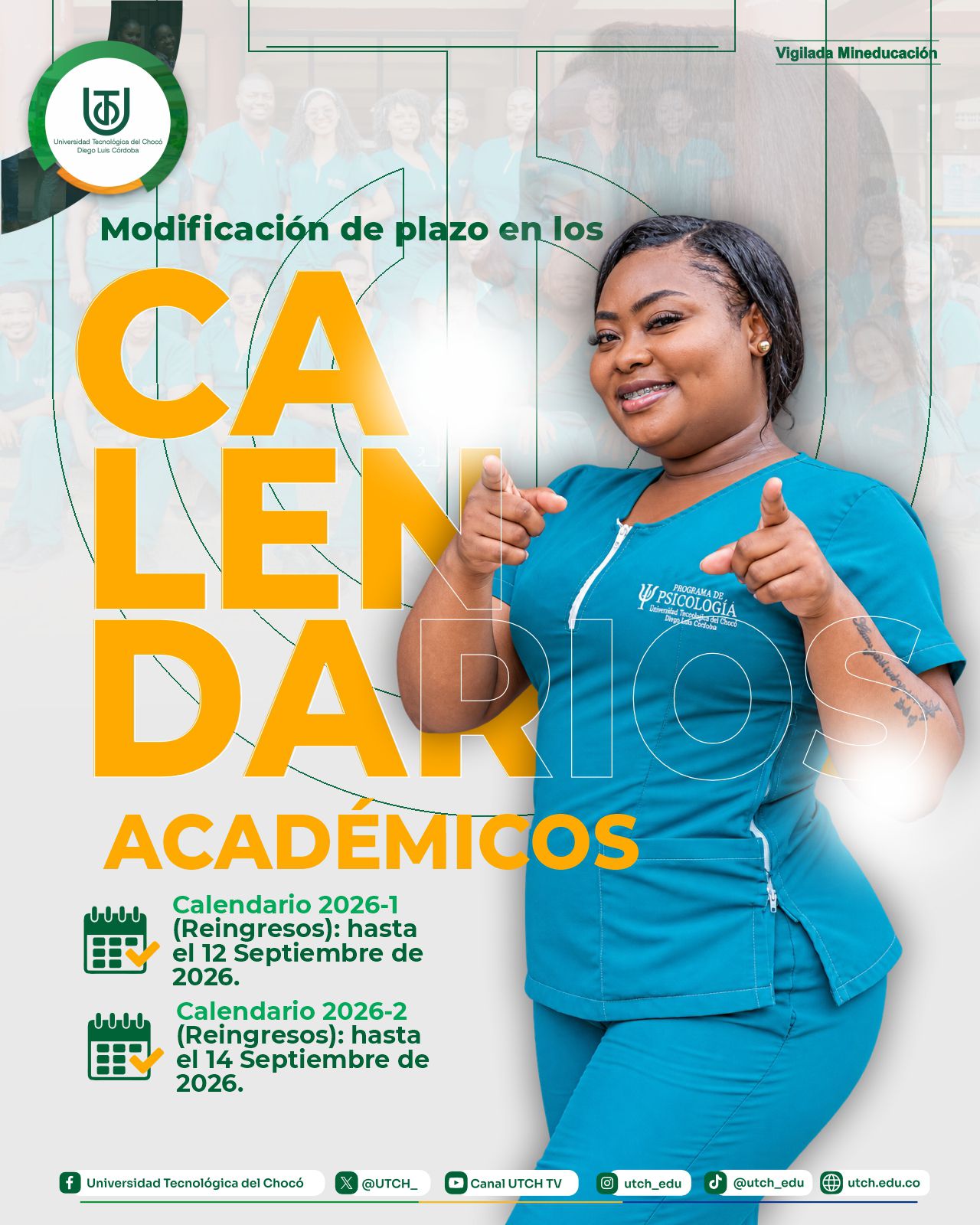 📚 ¡Modificamos el calendario académico para el periodo 2026-2! 