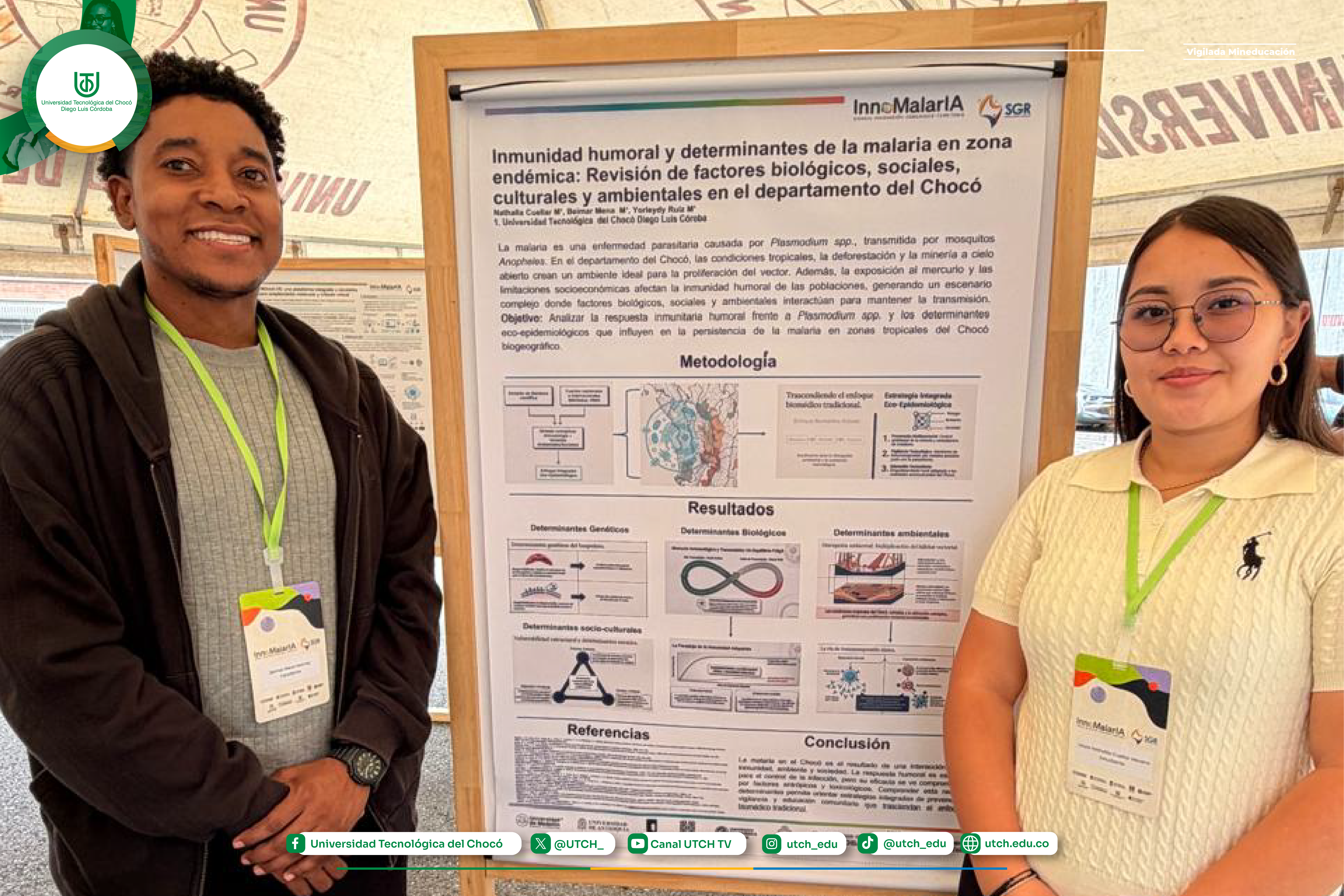 Medicina de la UTCH marca presencia en encuentro científico nacional sobre malaria en Medellín