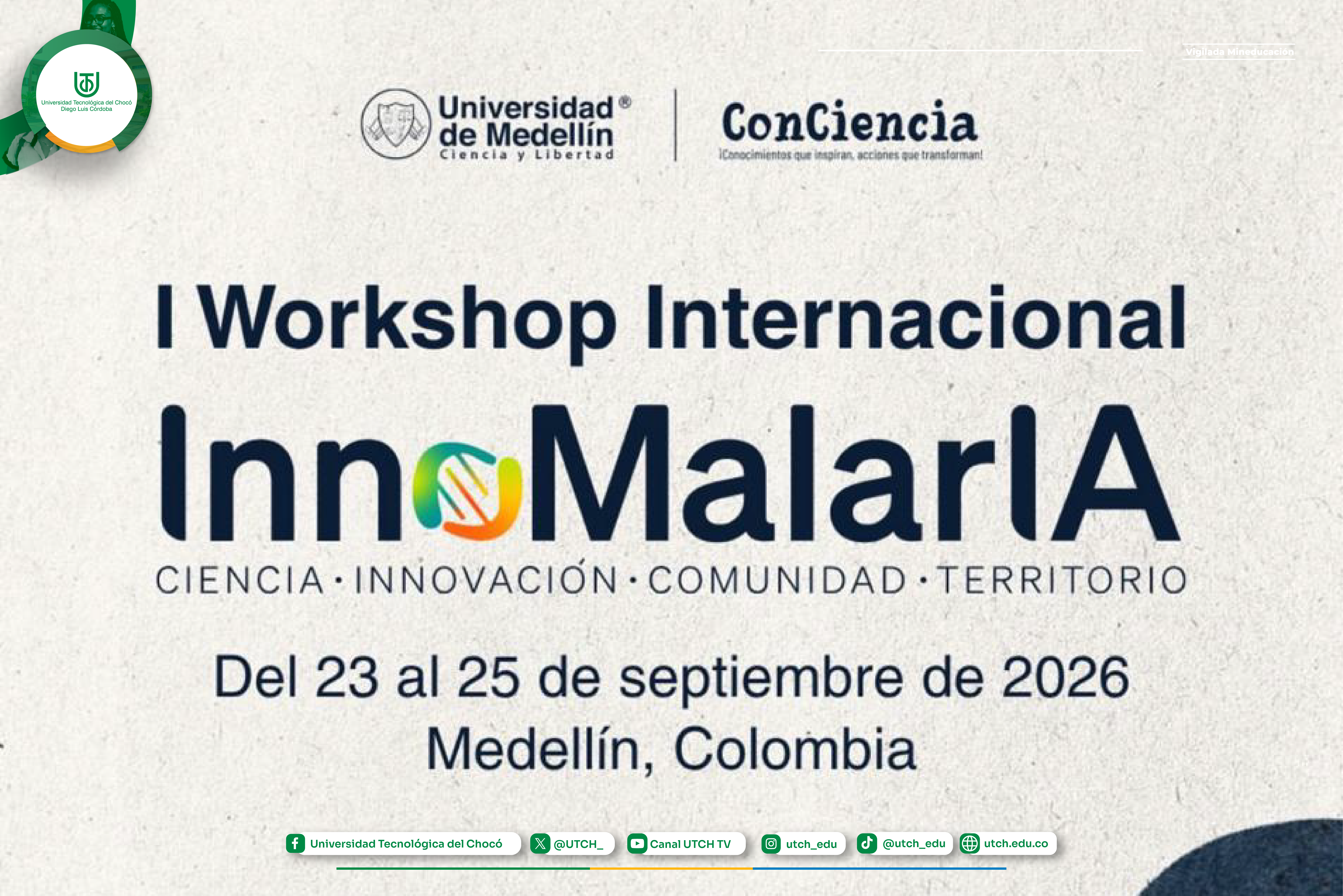 Medicina de la UTCH marca presencia en encuentro científico nacional sobre malaria en Medellín
