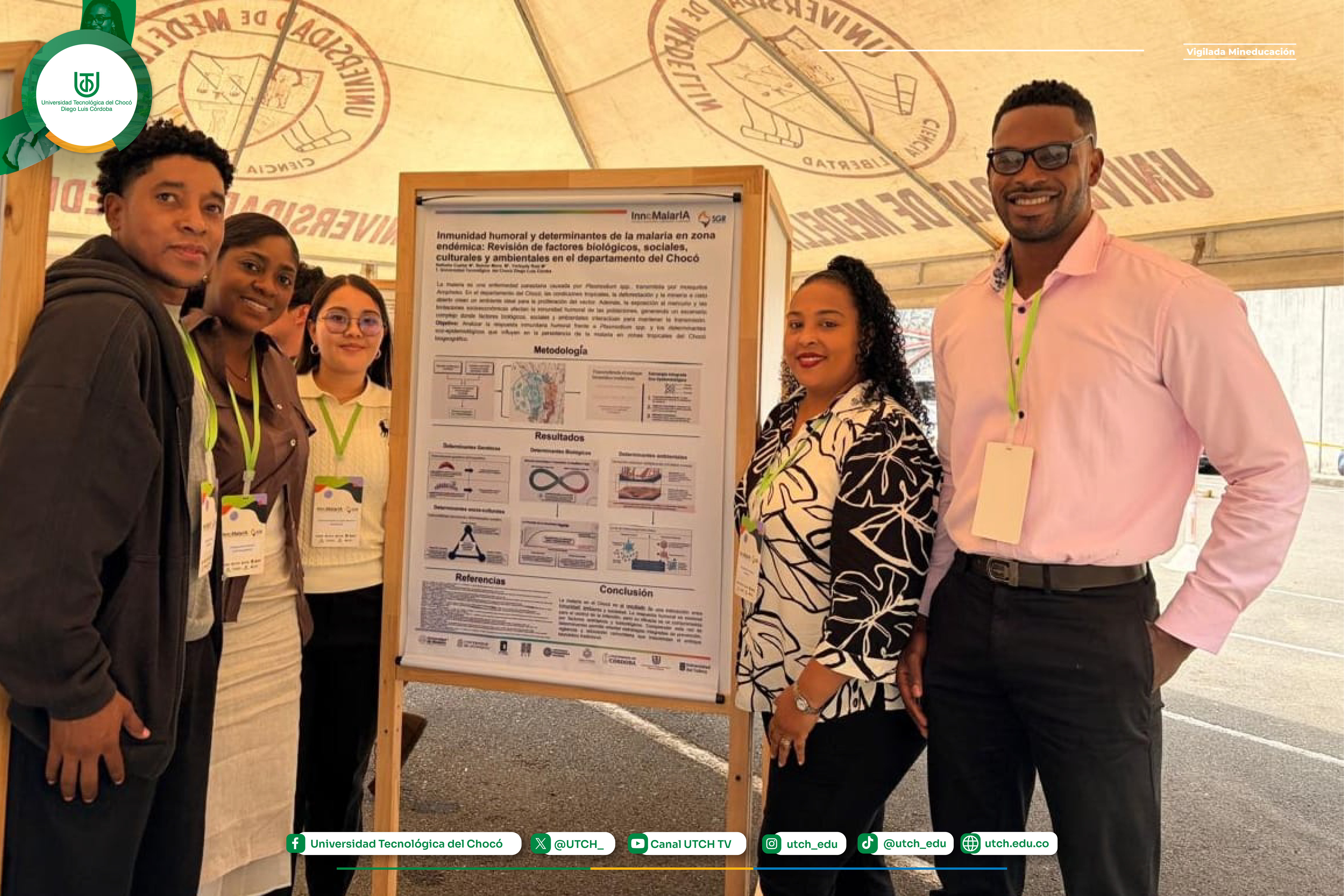 Medicina de la UTCH marca presencia en encuentro científico nacional sobre malaria en Medellín